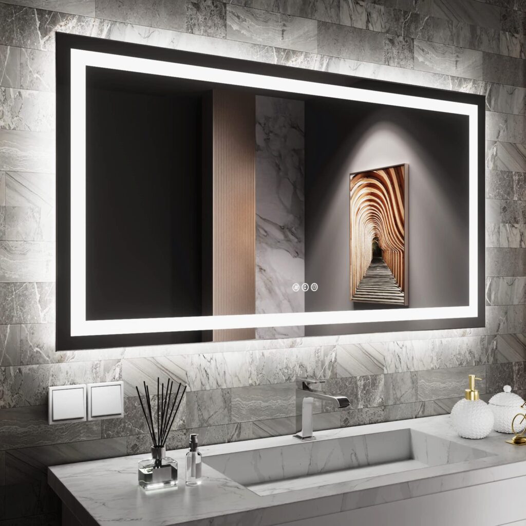 lighted vanity wall mirror